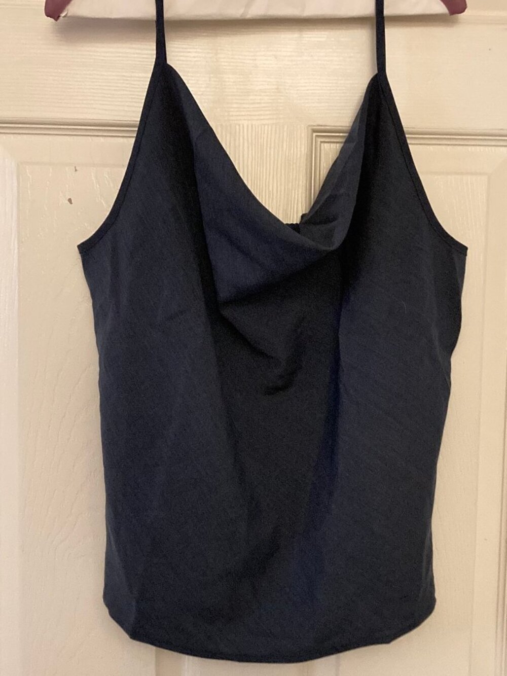 Excellent Condition, SZ L, Cowl Neck Camisole Top, Navy Blue